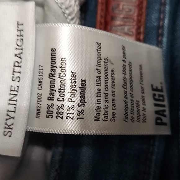 SOLD PAIGE Bundle of 2 Straight Jeans 29/8 - Picture 7 of 8